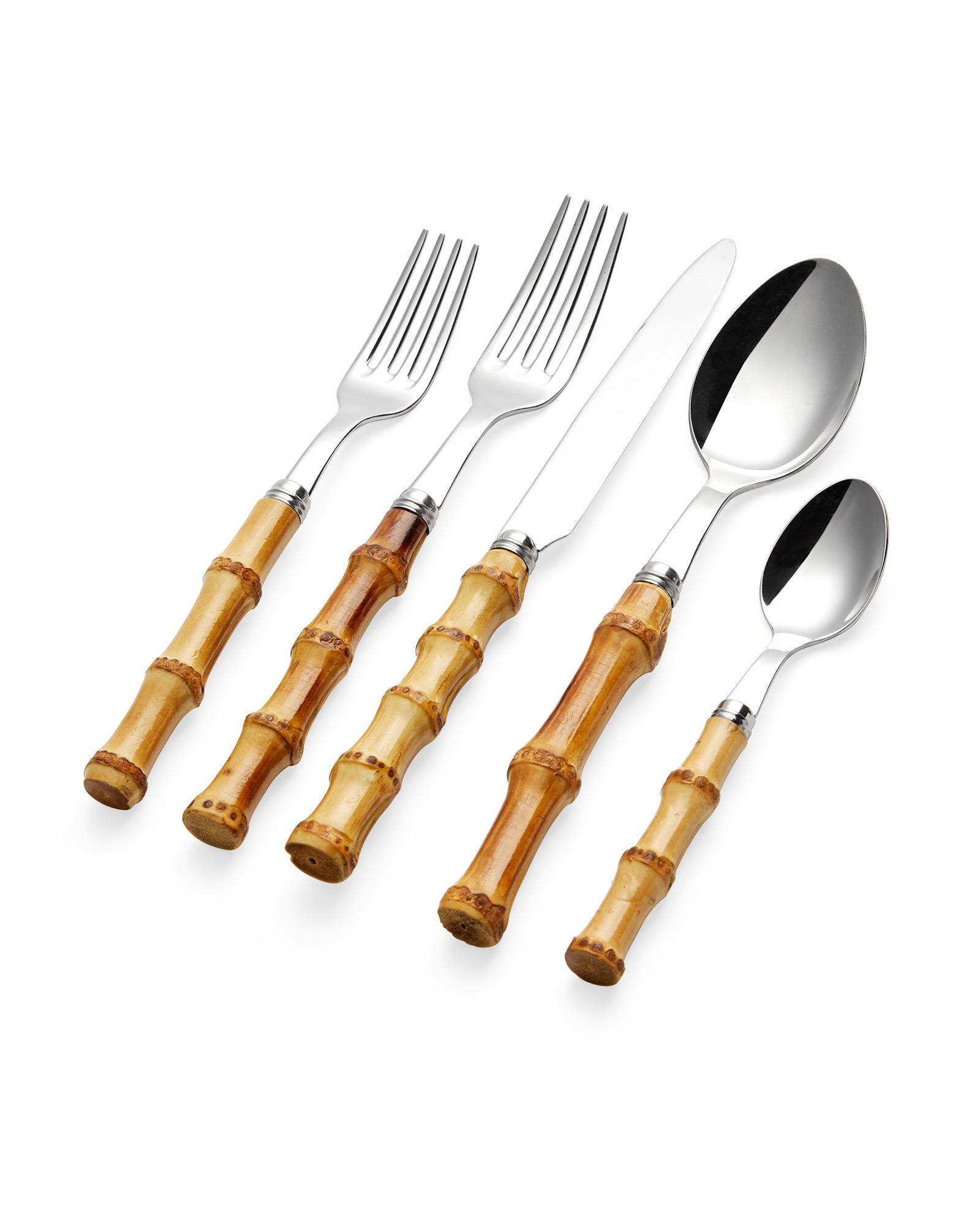 Sabre Bamboo 5-Piece Flatware Set | Serena and Lily