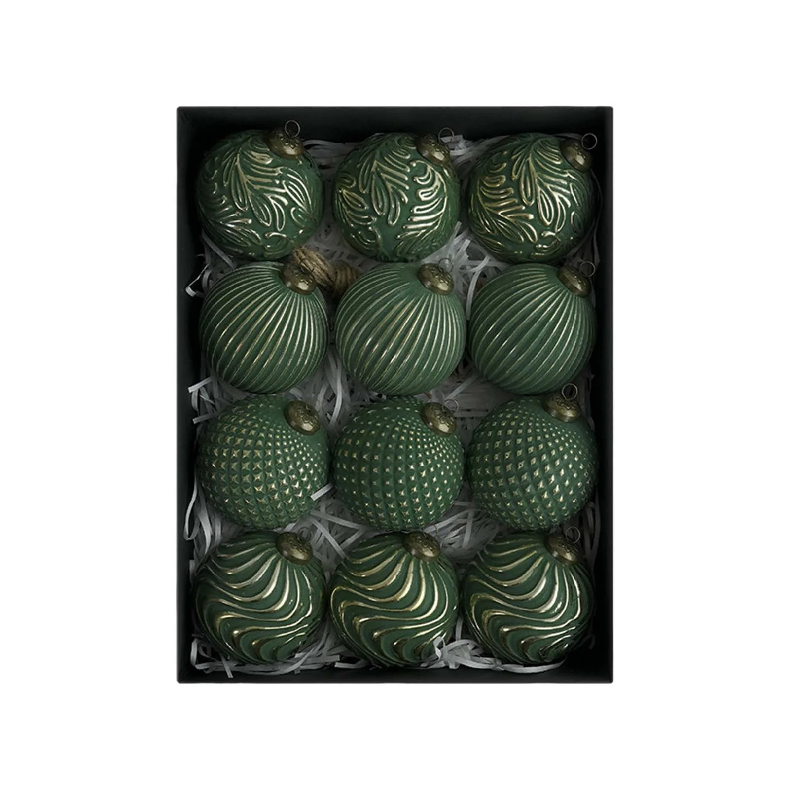 HomeDM Christmas Balls 12Pcs Green Shatterproof Ornaments Balls 8cm/3.15" Christmas Tree Hanging ... | Walmart (US)