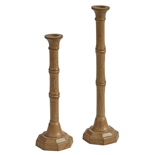 Park Designs Bamboo Cast Metal Taper Holders Set of 2 | Walmart (US)
