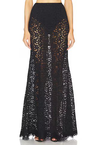 L'Academie by Marianna Zelie Maxi Skirt in Black from Revolve.com | Revolve Clothing (Global)