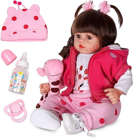 DOLLHOOD Reborn Baby Dolls - 18-Inch Realistic Baby Doll with Complete Baby Doll Accessories - Li... | Amazon (US)