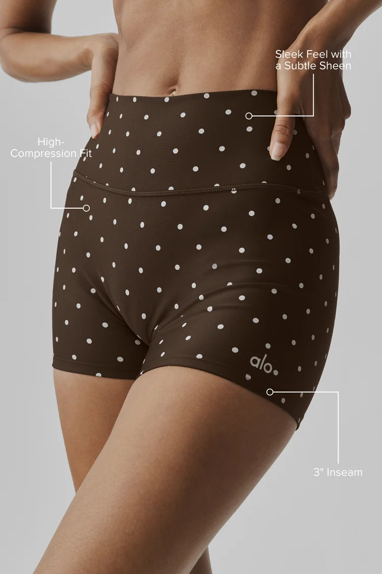 3" Airlift Polka Dot High-Waist Short | Alo Yoga