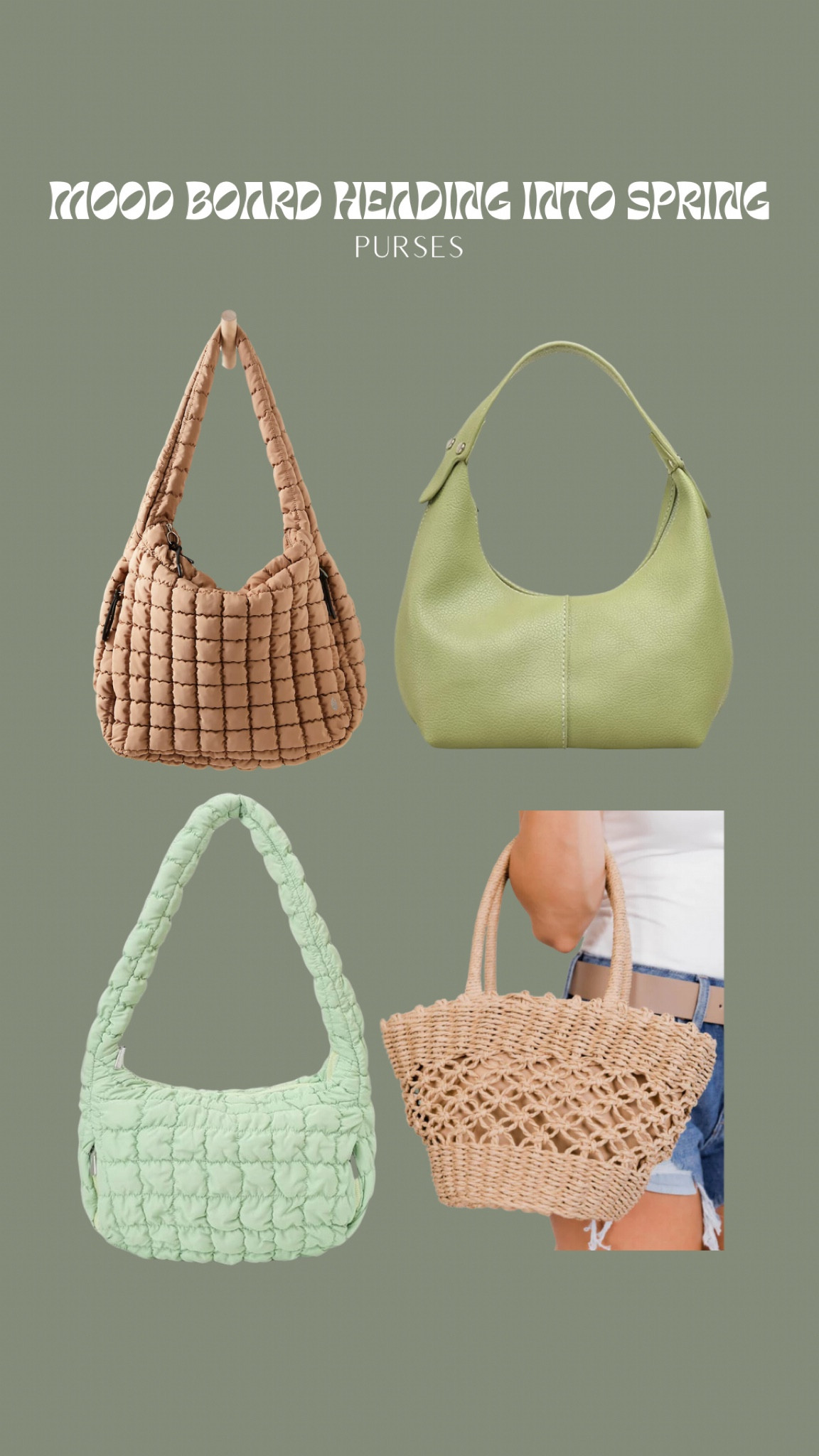 Spring inspo / purse faves 💚