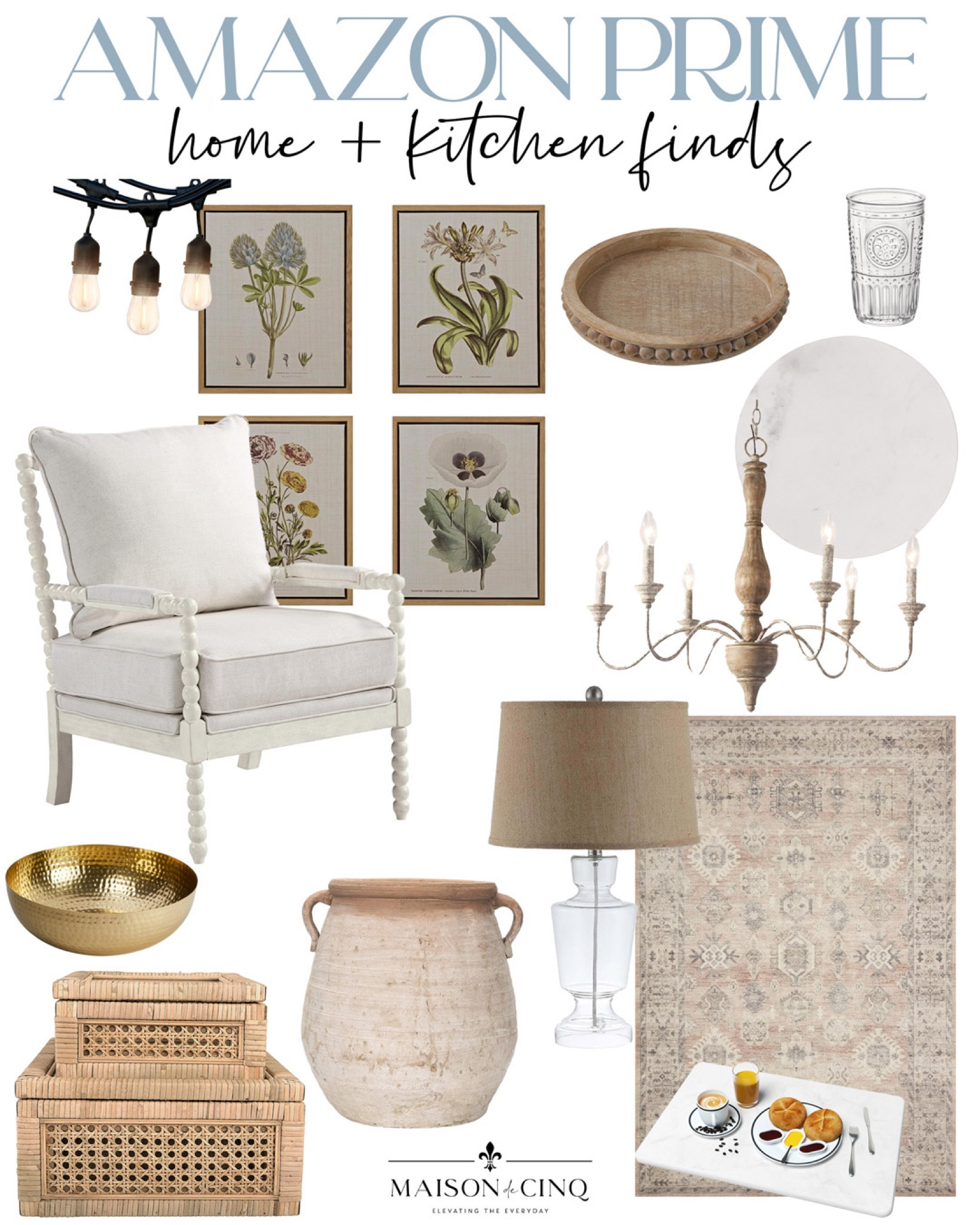 So many great furniture and home finds for Amazon Prime like gorgeous botanical prints, a chair under $309, pretty rugs, and more!

Home decor, frenchfarmhouse, French country, armchair, area rug, rustic vase, tray, bowl, table  lamp 

#LTKHome #LTKFindsUnder50 #LTKSaleAlert