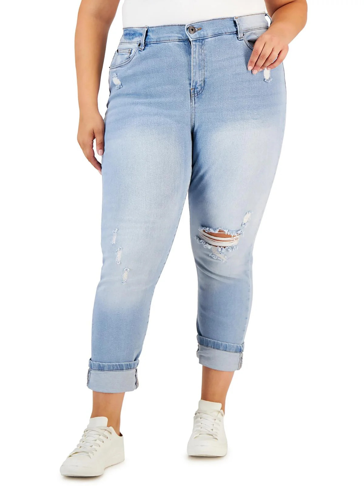 Womens Cuffed Light Wash Skinny Jeans | Shop Simon