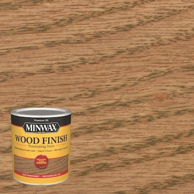 Minwax Wood Finish Oil-Based Weathered Oak Semi-Transparent Interior Stain (1-Quart) Lowes.com | Lowe's