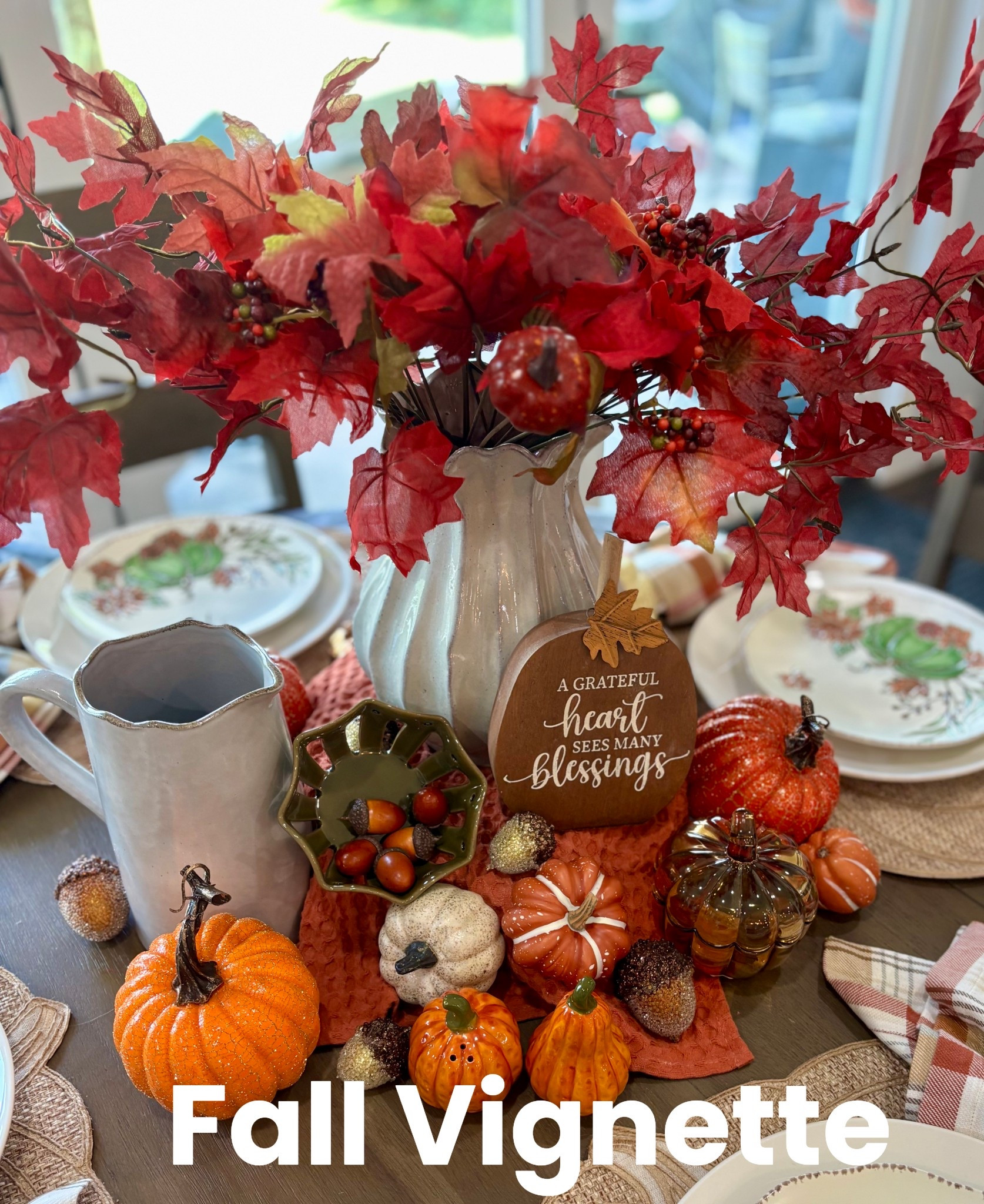 Fall Vignette bringing all the Autumn touches into my home! Loving the hearth and hand vase and pitcher! 🍂 #fall #fallhome #falldecorate #falldecor #stylingdecor #hearthandhand #threshold #target

#LTKSeasonal #LTKSaleAlert #LTKHome
