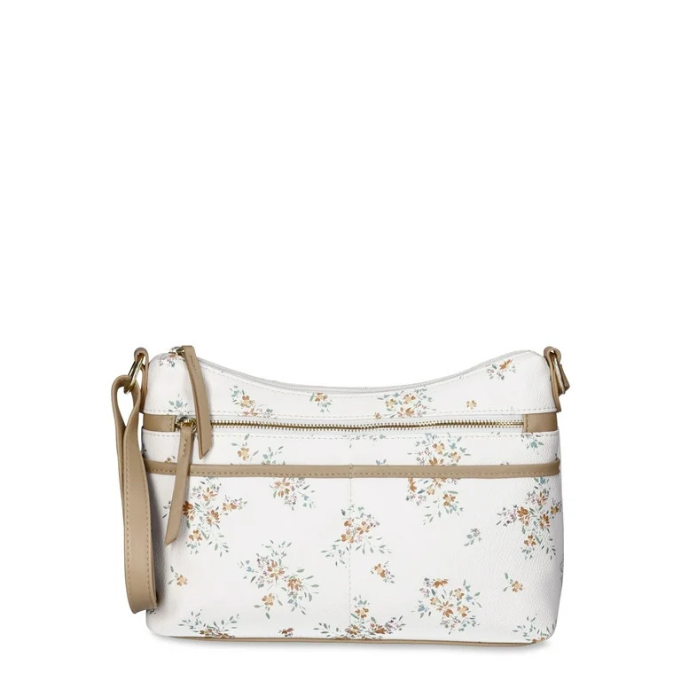 Time and Tru Women's Hallie Crossbody Shoulder Bag, Floral | Walmart (US)