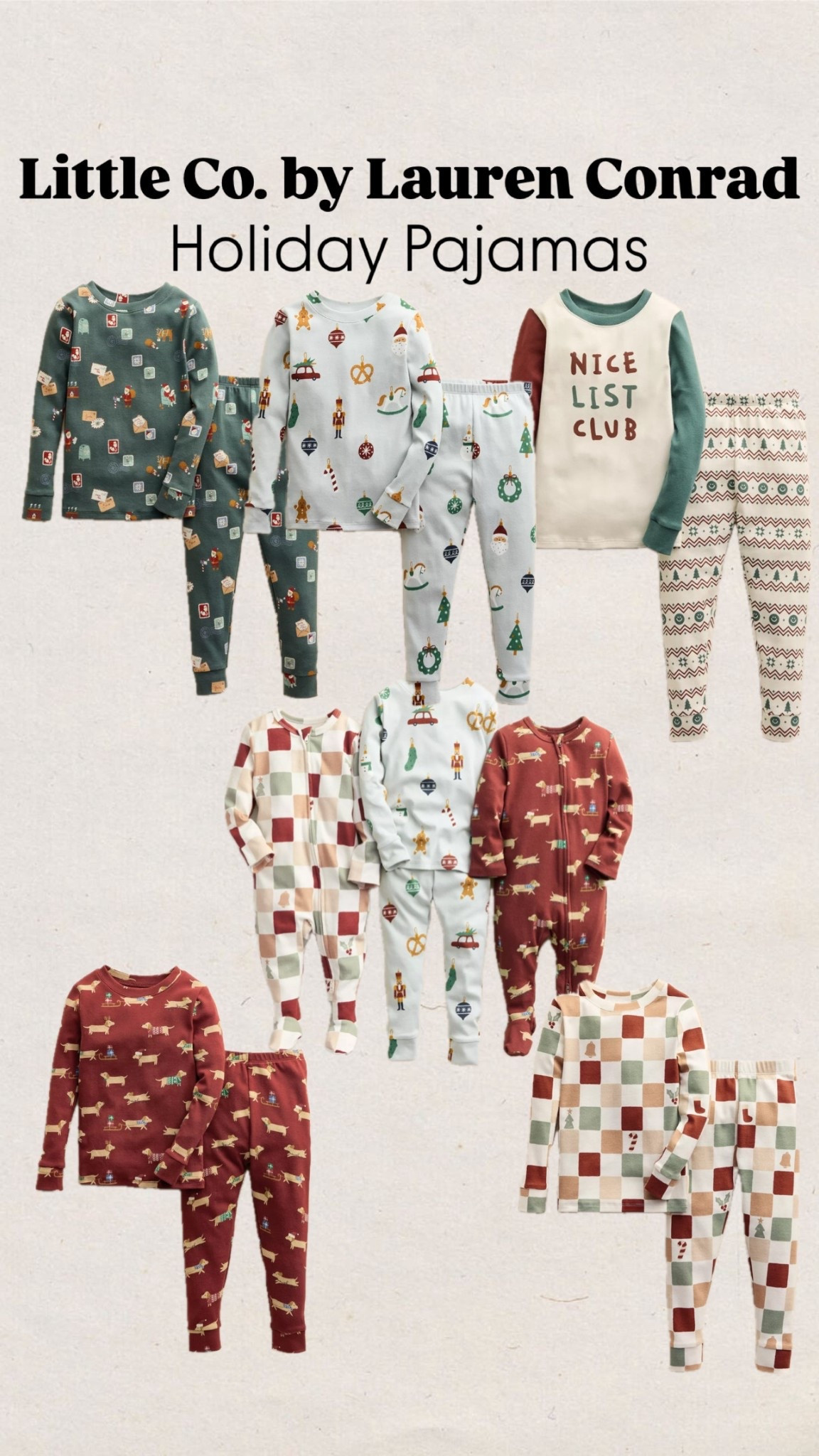 Little co by Lauren Conrad
Holiday pajamas
Dachshund dog
Christmas pajamas
Santa Claus
Checkerboard print

#LTKFindsUnder50 #LTKBaby #LTKKids