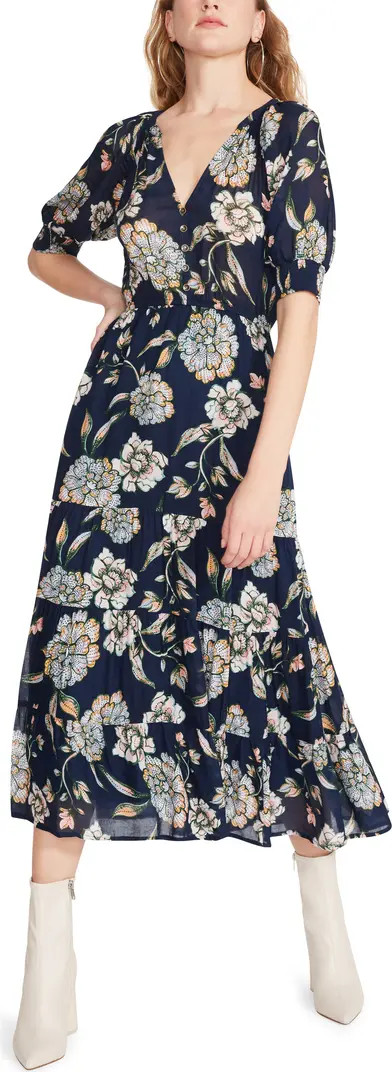 Calabasas Queen Tiered Button Front Midi Dress | Nordstrom