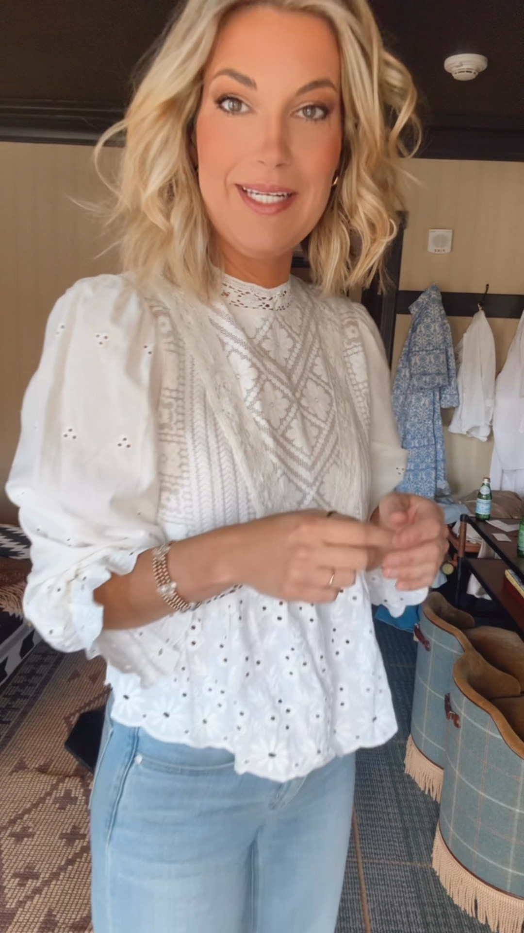 This top is GORGEOUS! I have size small and 27x34 in the jeans. I’m 5’11”. I feel like the inseam is about an inch shorter compared to most brands.  

#LTKootd #LTKTall #LTKgrwm