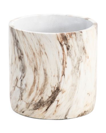 Marble Look Flower Pot | TJ Maxx