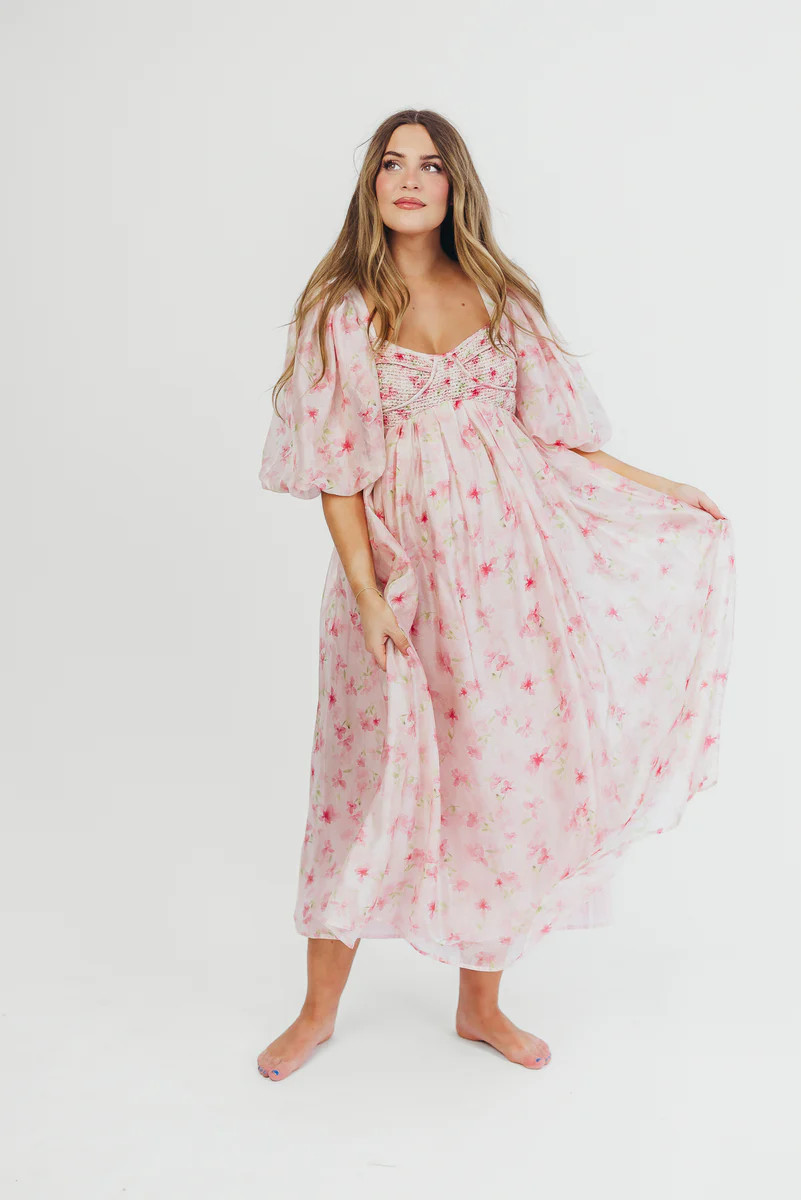 Harlow Maxi Dress in Pink - Bump Friendly & Inclusive Sizing (S-3XL) | Worth Collective