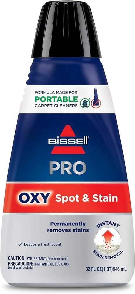 Bissell Professional Spot and Stain + Oxy Portable Machine Formula, 32 oz, 1-Pack, 32 Fl Oz | Amazon (US)