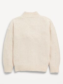 Cozy Thermal-Knit Mock-Neck Tunic Pullover Sweater for Girls | Old Navy (US)