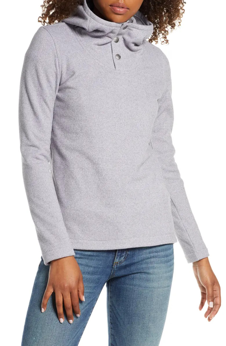 Knit Stitch Fleece Hoodie | Nordstrom