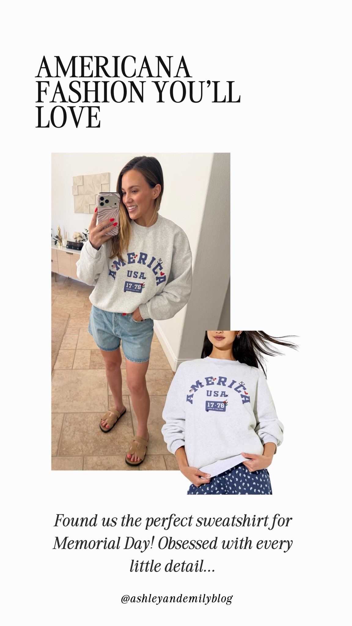 Found us the perfect sweatshirt for Memorial Day! Obsessed with every little detail...