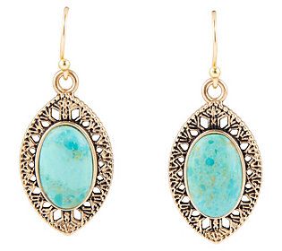 Barse Artisan-Crafted Turquoise Dangle Earrings | QVC