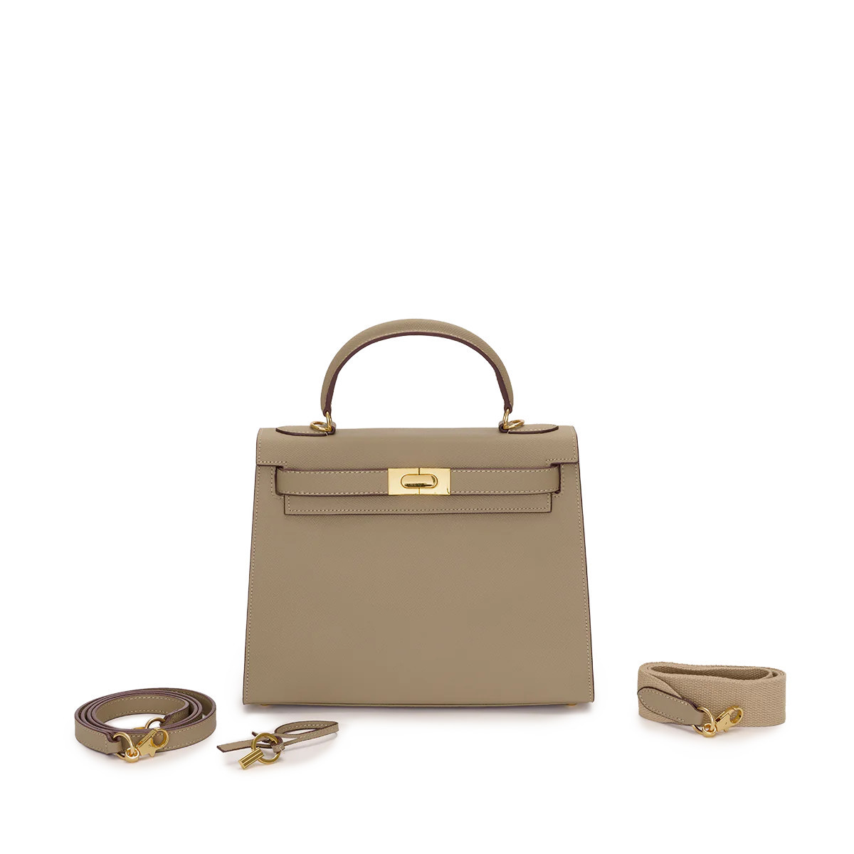 Supersize Evie Leather Bag Khaki | Lily and Bean