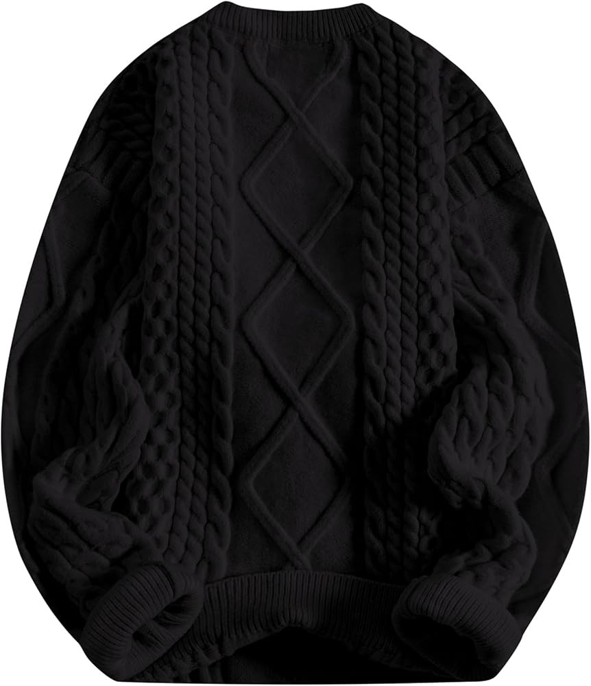 Aelfric Eden Oversized Knit Sweater Solid Vintage Pullover Sweater Unisex Woven Crewneck Knitted ... | Amazon (US)