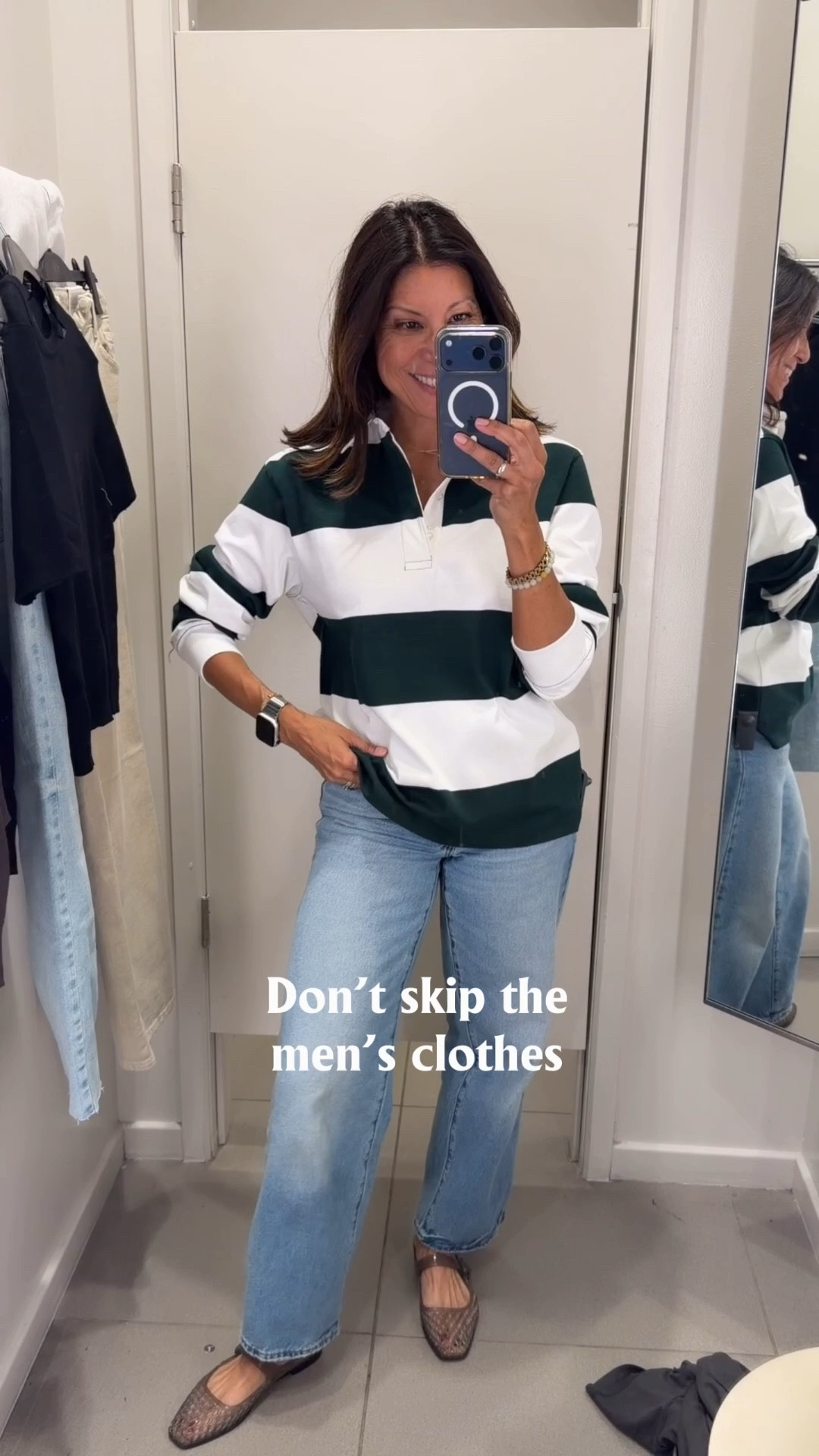 Spotted this one and had to try it on.. 
brought it home 

Wearing size small 
H&M 

Linked a variety of other rugby style shirts 

#LTKMens #LTKOver40 #LTKootd