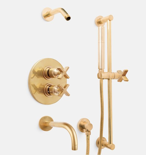 West Slope Thermostatic Shower Tub Set with Handshower | Rejuvenation