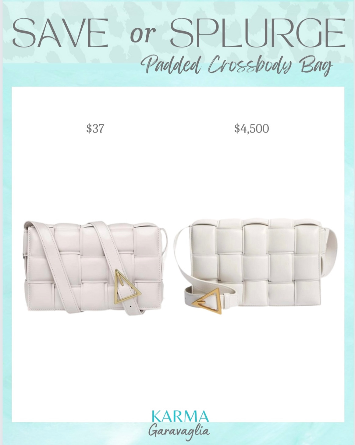 Save or Splurge, Save or Steal, designer dupe, splurgeworthy, designer inspired dupe, budget friendly, Bottega Veneta padded crossbody bag, cassette bag, Amazon find, Amazon dupe, Summer accessories, #BottegaVeneta #Amazon

Follow me for more fashion finds, beauty faves, lifestyle, home decor, sales and more! So glad you’re here!! XO!!

#LTKitbag #LTKstyletip #LTKunder50