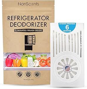 NonScents Refrigerator Deodorizer - Odor Eliminator for Fridge & Freezer - Outshines Baking Soda ... | Amazon (US)