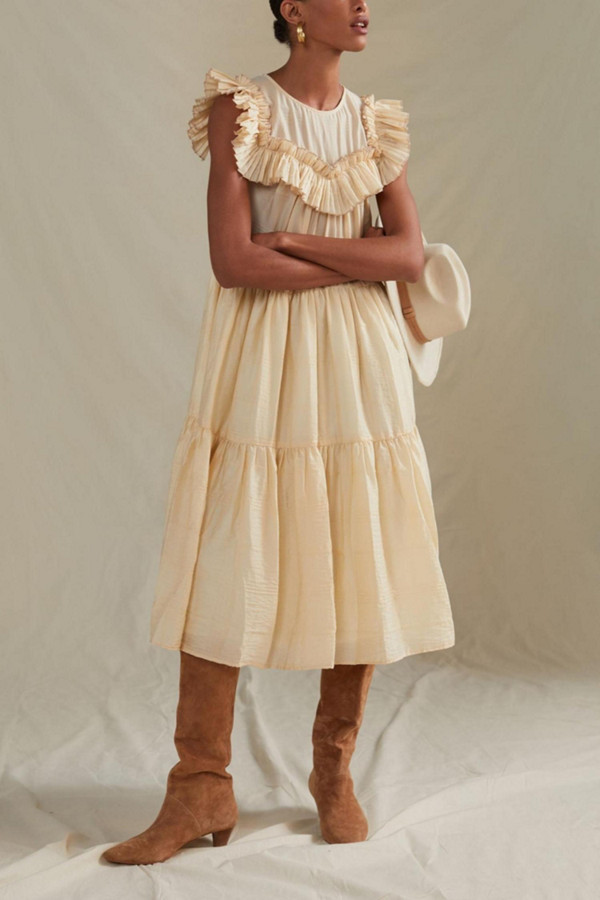 Ruffled Midi Dress | Nuuly