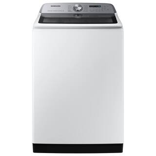 Samsung 5.2 cu. ft. Smart High-Efficiency Top Load Washer with Impeller and Super Speed in White, EN | The Home Depot