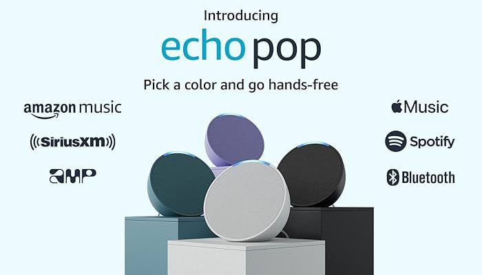 Introducing Echo Pop | Full sound compact smart speaker with Alexa | Glacier White | Amazon (US)