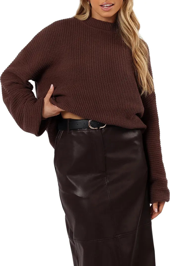 Petal & Pup Katty Oversize Mock Neck Cotton Sweater | Nordstrom | Nordstrom