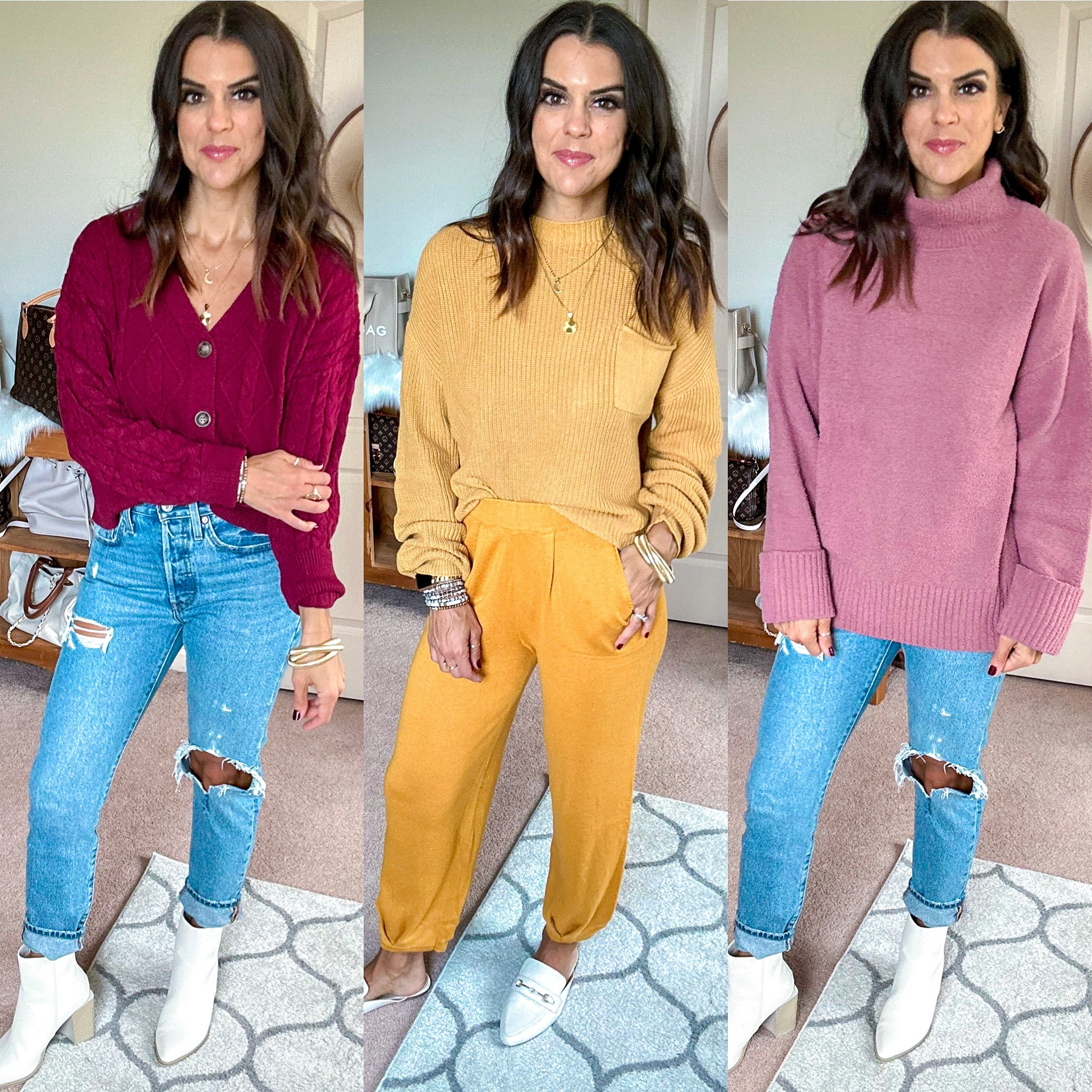 New Amazon finds! Wearing size Medium in wine colored cardigan, size small in others 

#LTKfindsunder100 #LTKfindsunder50 #LTKstyletip