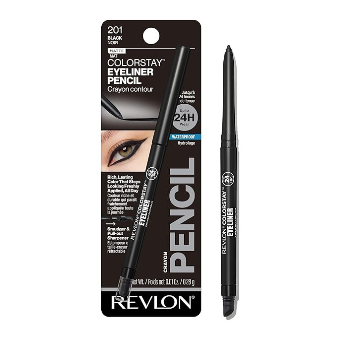 Revlon ColorStay Pencil Eyeliner with Built-in Sharpener, Waterproof, Smudgeproof, Longwearing Ey... | Amazon (US)