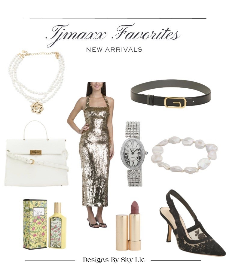 TJMaxx new arrivals that feel effortlessly glamorous ✨ A gold sequin moment, classic pearls, designer fragrance, and timeless accessories I’m loving right now.

#LTKSeasonal #LTKSaleAlert #LTKgrwm