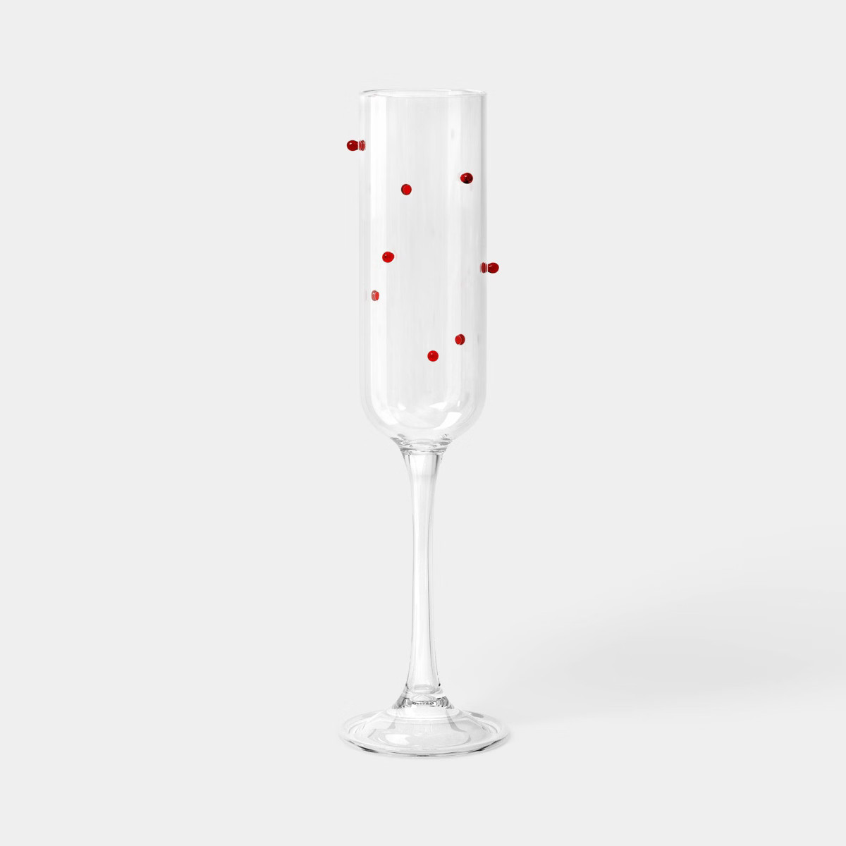 7.3 fl oz Champagne Glass Clear with Red Dots - Threshold™ | Target
