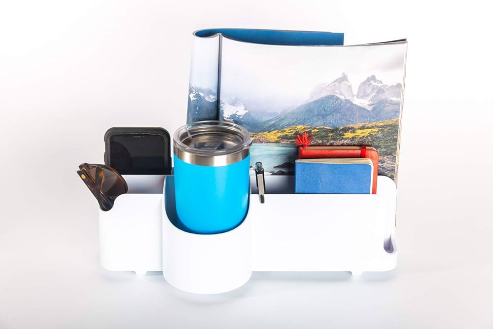 Night Caddy Deluxe - Bedside Caddy Organizer with USB Charger - Adjustable - Cup Holder - Space S... | Amazon (US)