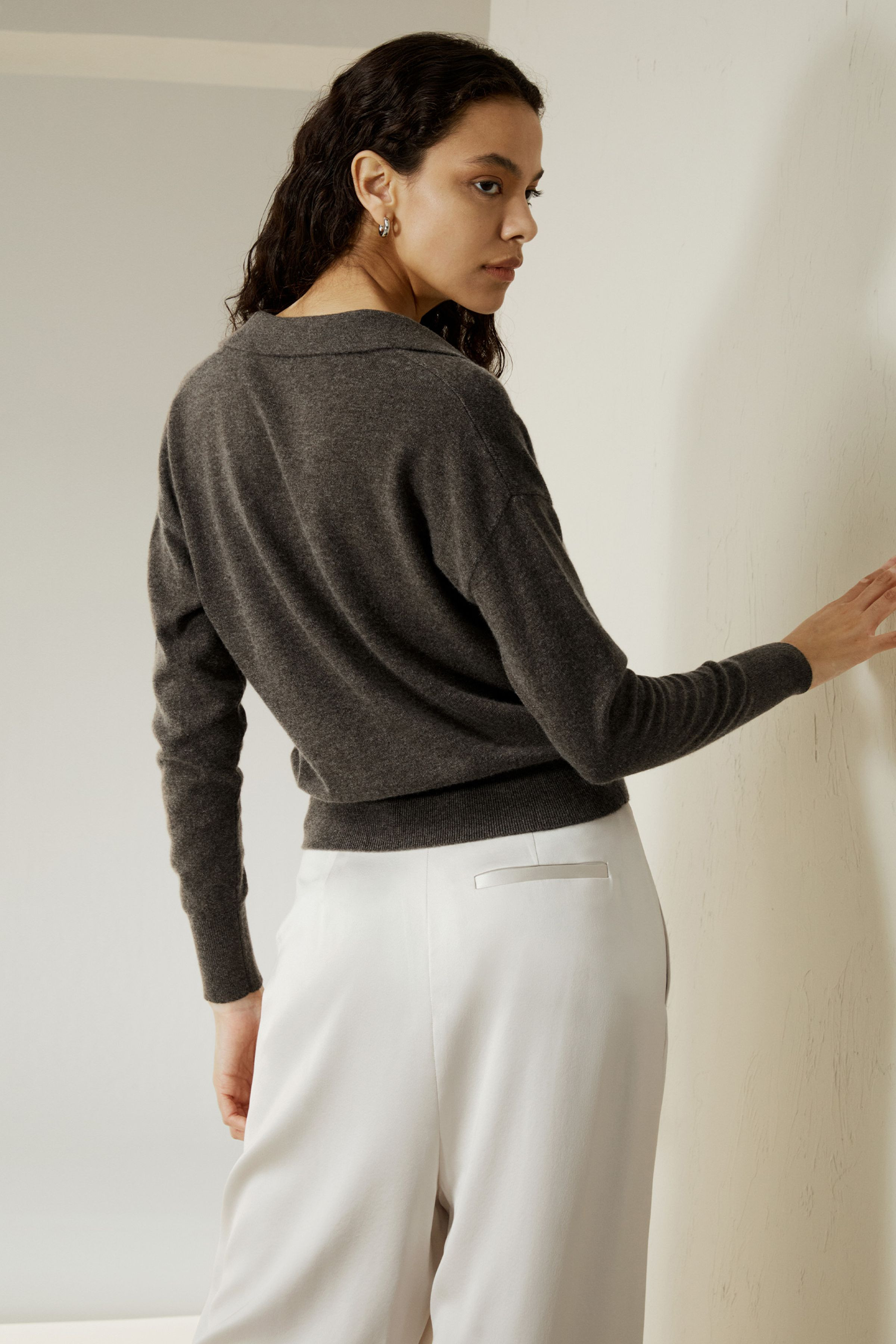 Cashmere Polo Shirt | LilySilk