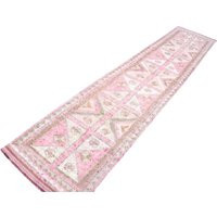 Light Pink Runner, Vintage Pastel Hallway Rug, Boho Decor Modern & Traditional Runner 2x11 Long Handmade Muted Rug | Etsy (US)