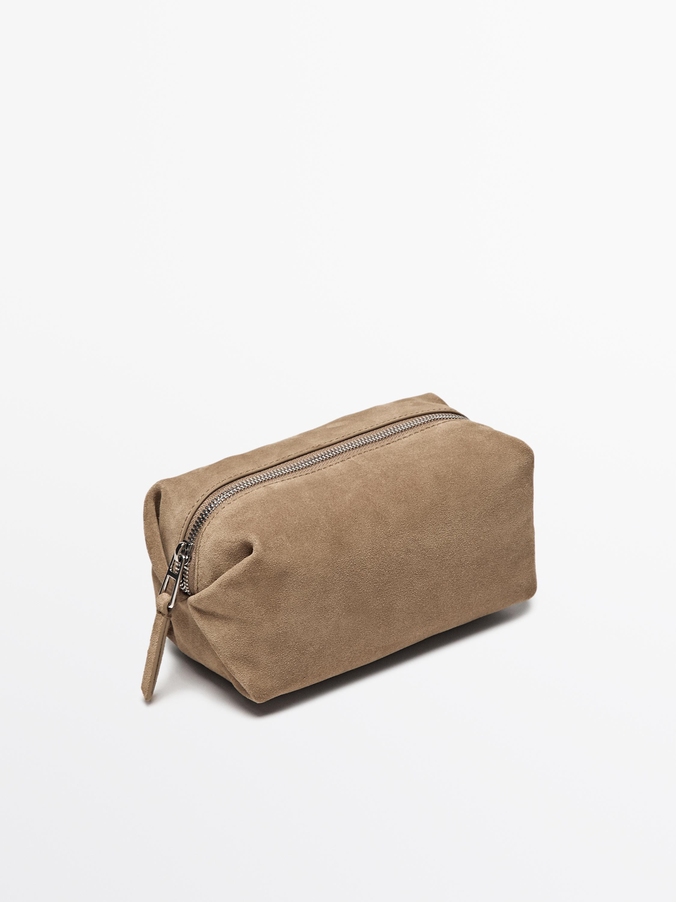 Split leather toiletry bag | Massimo Dutti UK