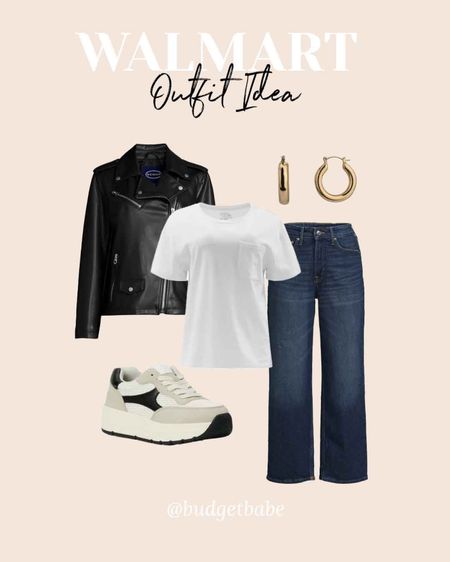 Walmart outfit idea with this faux leather moto jacket and straight leg jeans #walmartpartner #walmartfashion #walmart @walmart @walmartfashion #walmartfinds #iywyk

#LTKfindsunder50 #LTKfindsunder100 #LTKstyletip