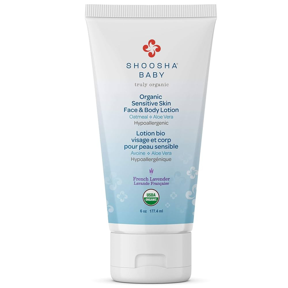 Shoosha Organic Baby Lotion French Lavender, for Sensitive Skin, All Natural Face and Body Lotion... | Amazon (US)