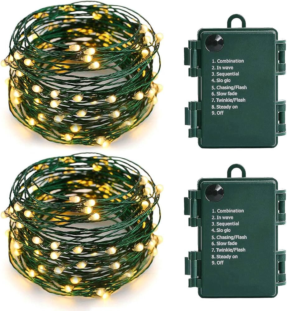 Battery Operated String Lights - 18FT 50 Micro LEDs Starry Lights Christmas Lights Fairy Lights F... | Amazon (US)