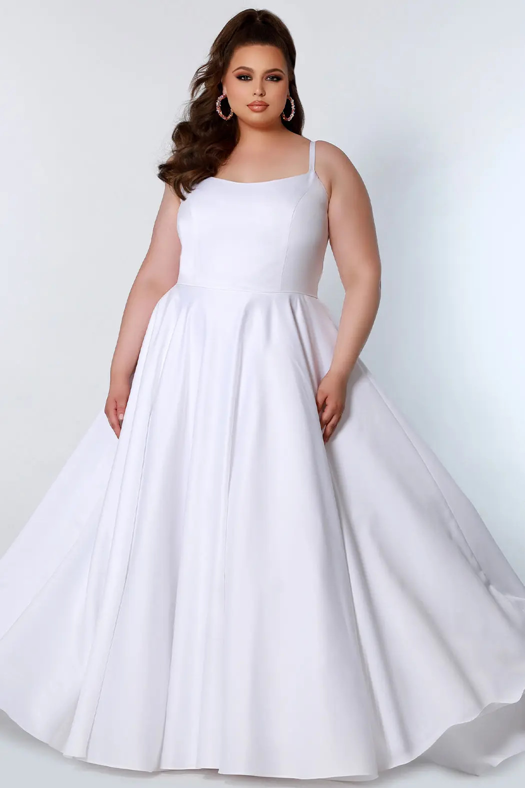 Celebrations by Sydney's Closet Scoop Neck Spaghetti Strap Plus Size A-Line Gown (Women) | Nordst... | Nordstrom