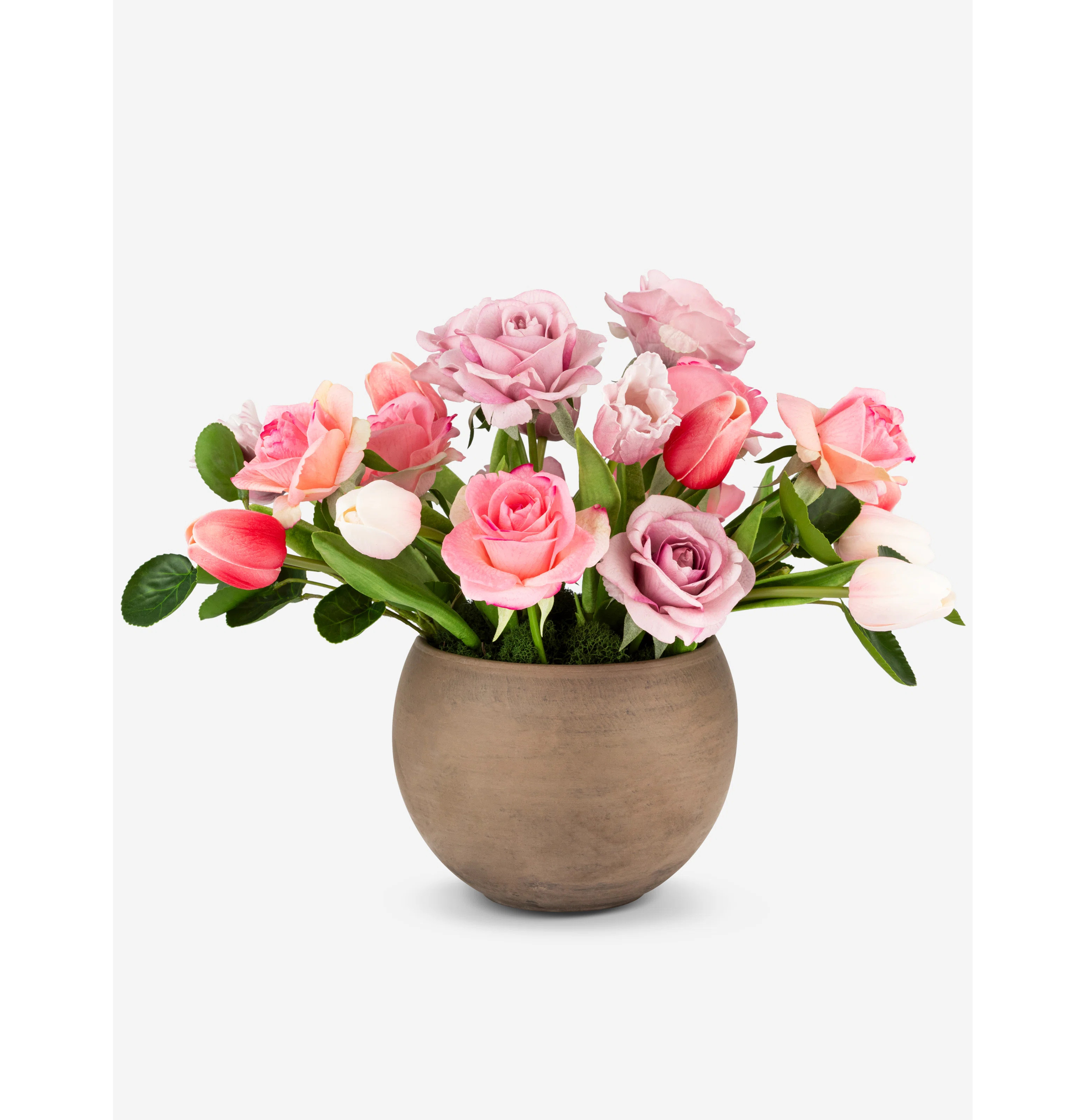 Harlow Realtouch Rose And Tulip Arrangement | Perigold