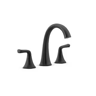 Sundae 8 in. Widespread Double Handles Bathroom Faucet in Matte Black | The Home Depot