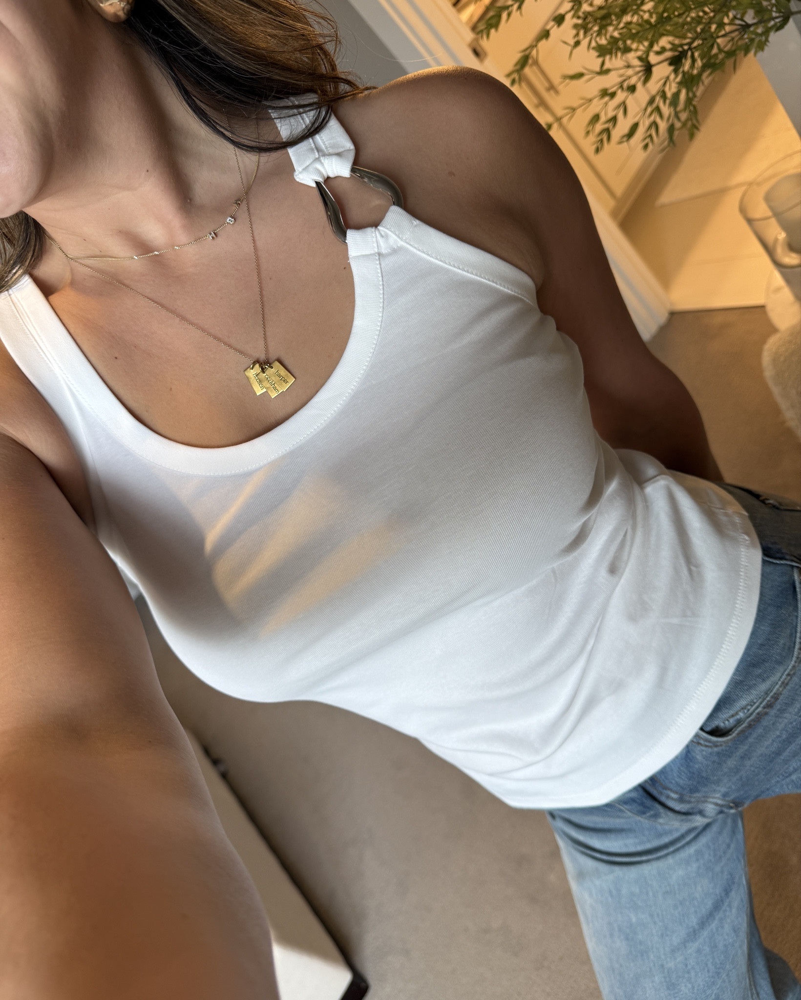 Anthropology look-a-like 👀 Found this gem at @Target and I’m so excited to pack it for our trip to Paris soon! I love the metal detail and how different it is. 

#target #haul #tanktop #targethaul #summer #outfit #ootd 

#LTKmomlife #LTKTravel #LTKootd