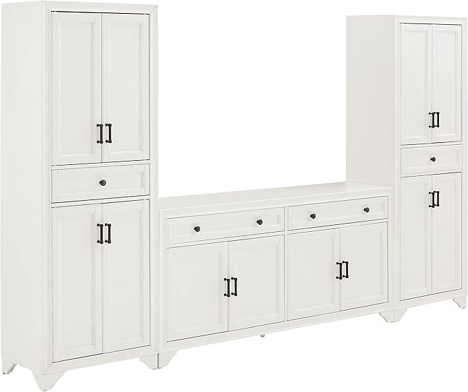 Crosley Furniture Tara 3-Piece Modern Farmhouse Sideboard Buffet Cabinet and Kitchen Storage Pant... | Amazon (US)