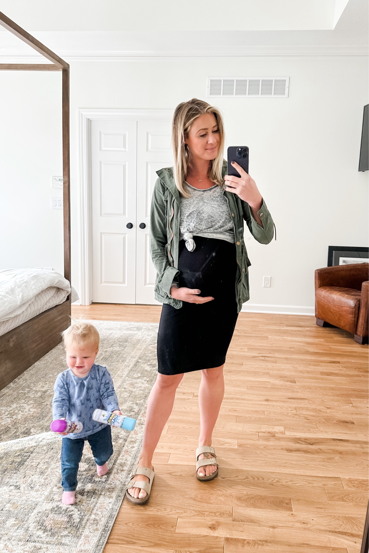 OOTD for my weekly baby checkup! Non maternity tee tied up and super inexpensive maternity skirt. Can’t go wrong! 

#LTKbump #LTKunder50 #LTKSeasonal