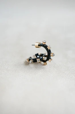 Metal Huggie - Black | Smith and Co. Jewel Design